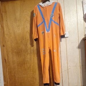 Cat & Jack Orange Astronaut Sleeper Onesie